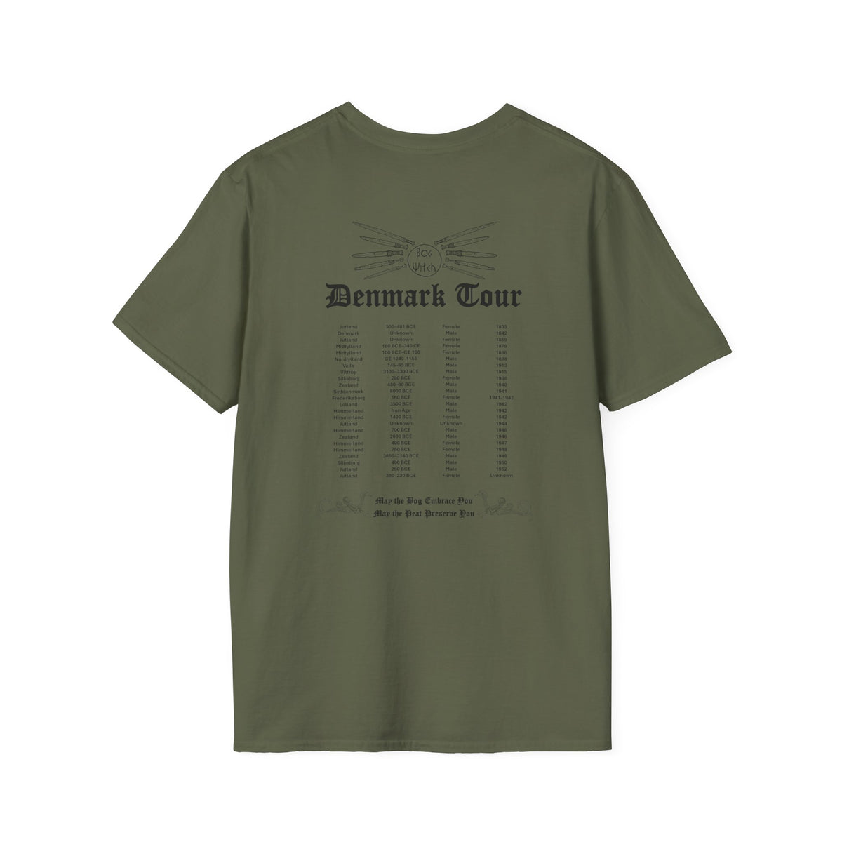Bog Witch Denmark Tour Unisex Softstyle T-Shirt