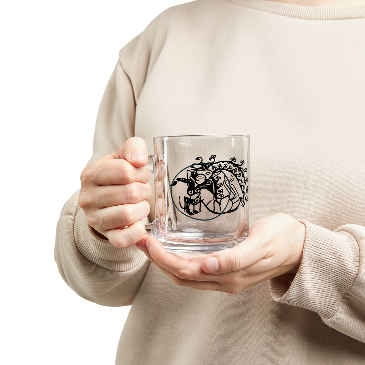 Siberian Maiden Glass Mug, 10oz