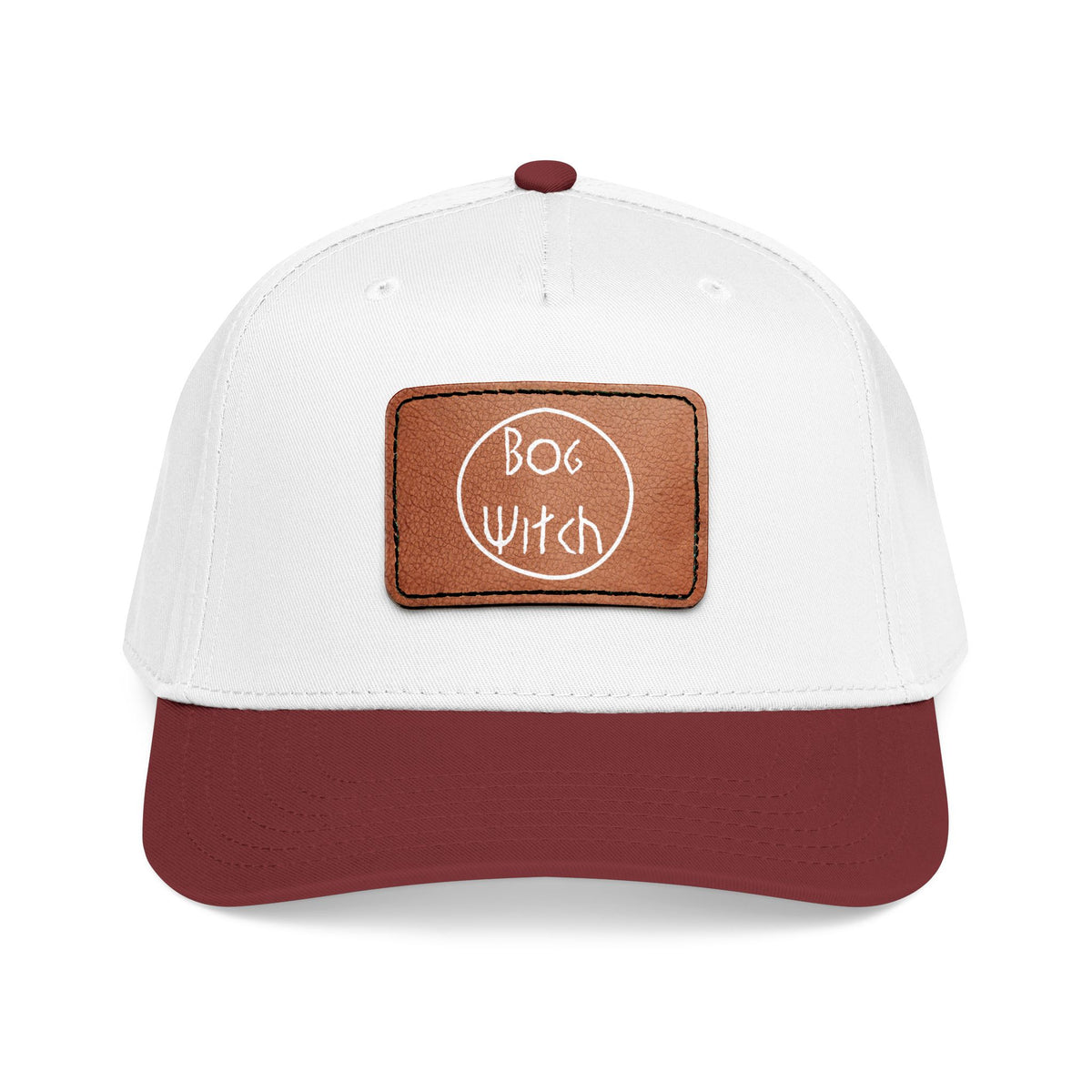 Bog Witch Logo Leather Patch Baseball Cap