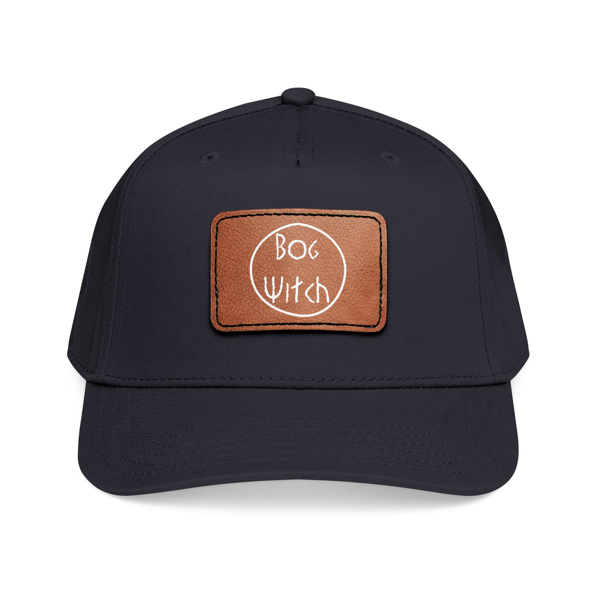 Bog Witch Logo Leather Patch Baseball Cap
