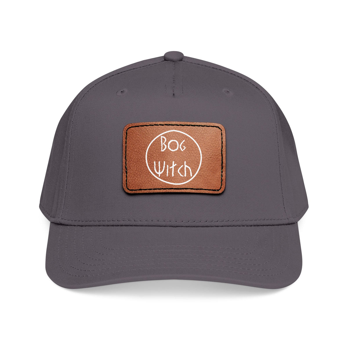 Bog Witch Logo Leather Patch Baseball Cap