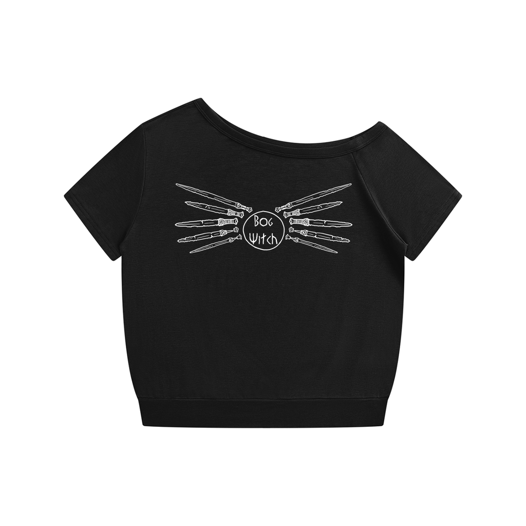 history,archaeology,black,punk,alt,alternative,offtheshoulder,womens,feminine,witch,graphic,tshirt,women