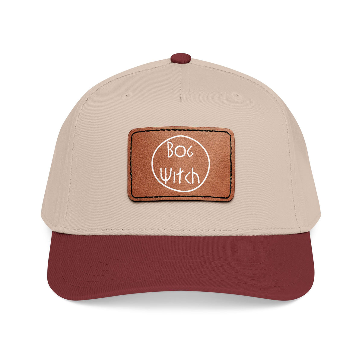 Bog Witch Logo Leather Patch Baseball Cap