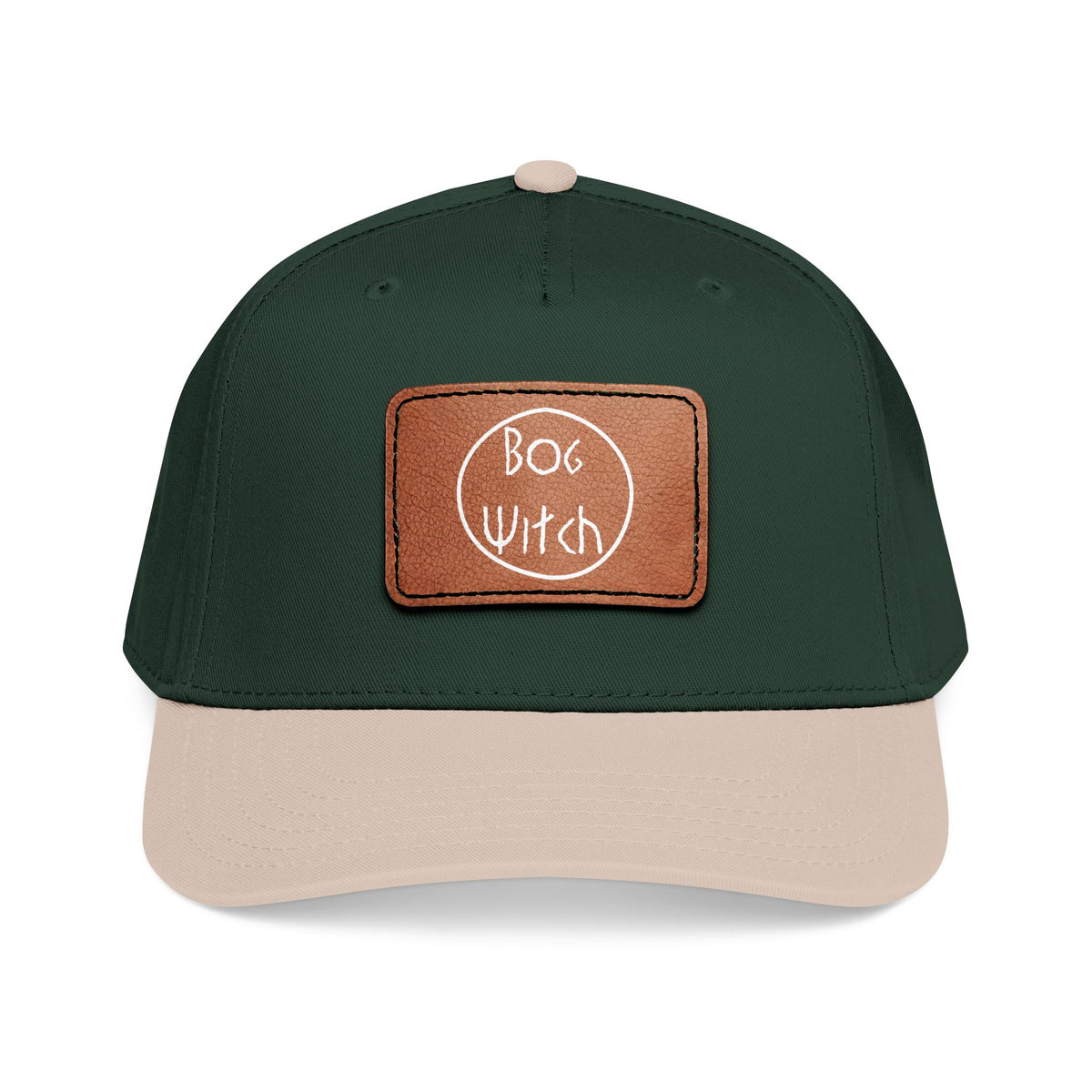 Bog Witch Logo Leather Patch Baseball Cap