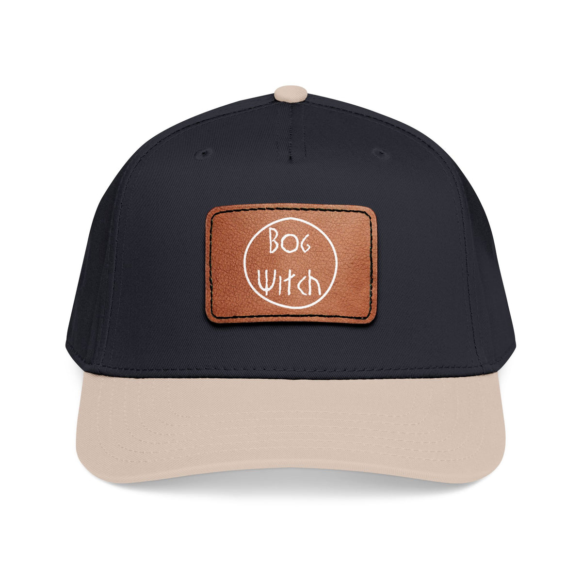 Bog Witch Logo Leather Patch Baseball Cap