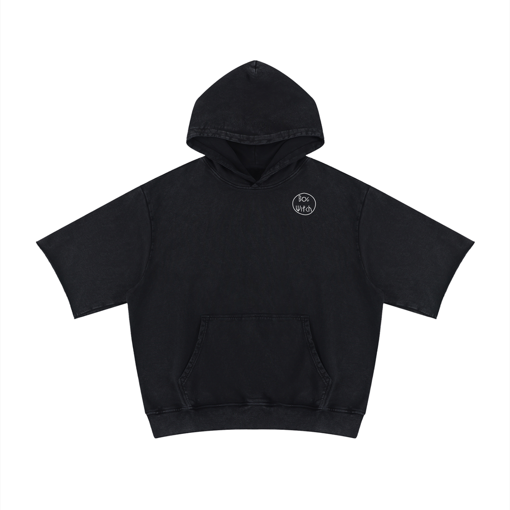 Black sweater with Bog Witch logo on chest.