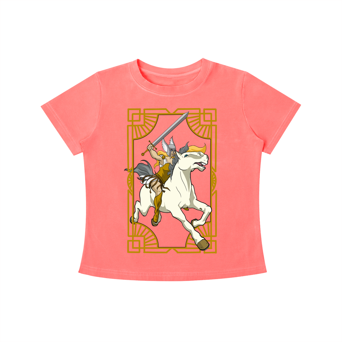 hot pink shirt,viking,vikings,valkyrie,valkyries,horse,sword,history,archaeology,shera,marvel,women,feminist,art