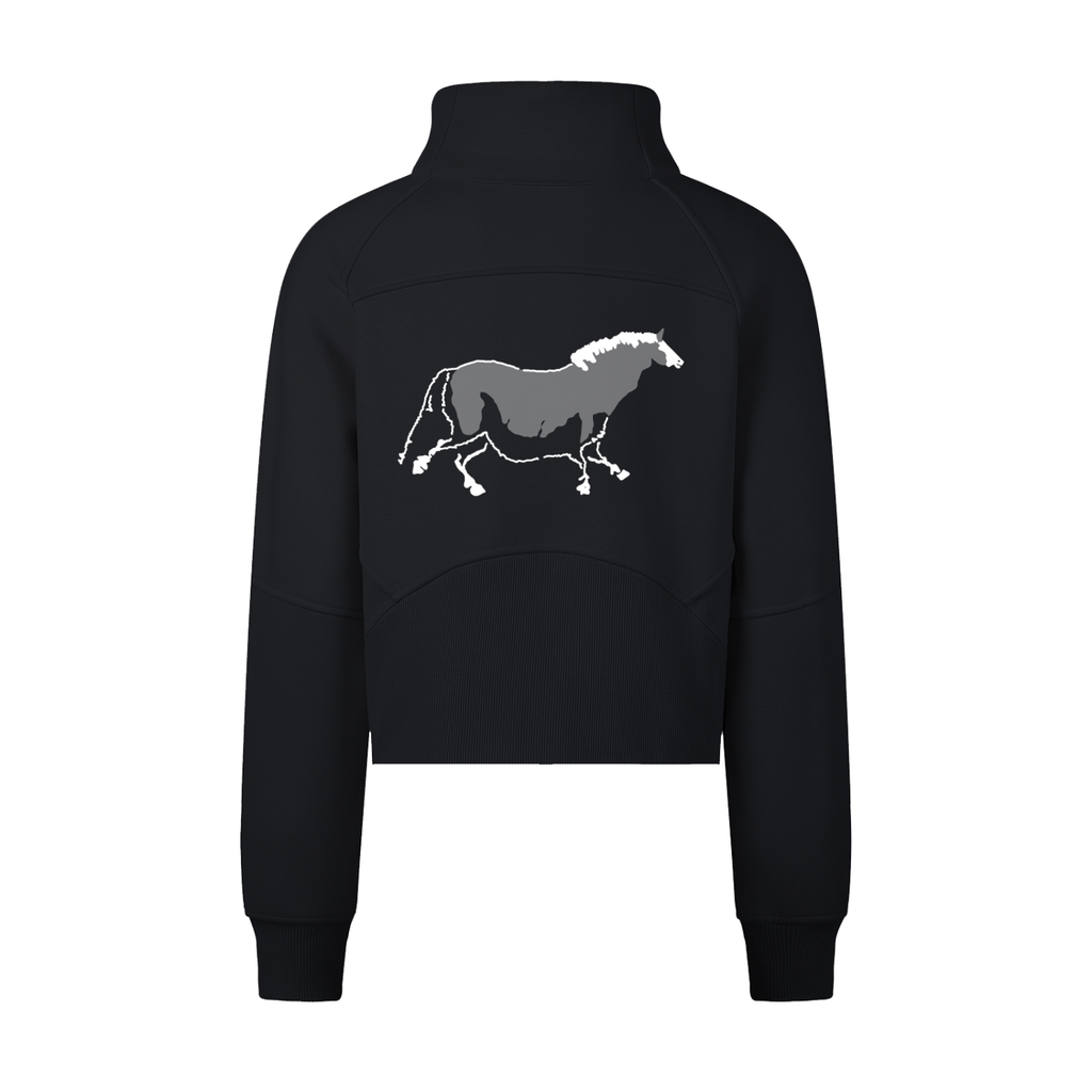 Lascaux Horse | Cropped Half-Zip Sweatshirt