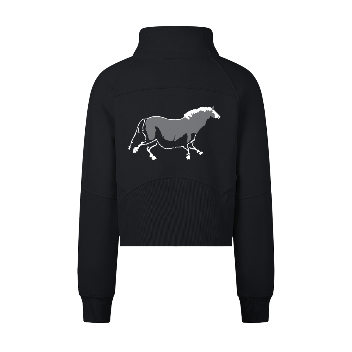 Lascaux Horse | Cropped Half-Zip Sweatshirt