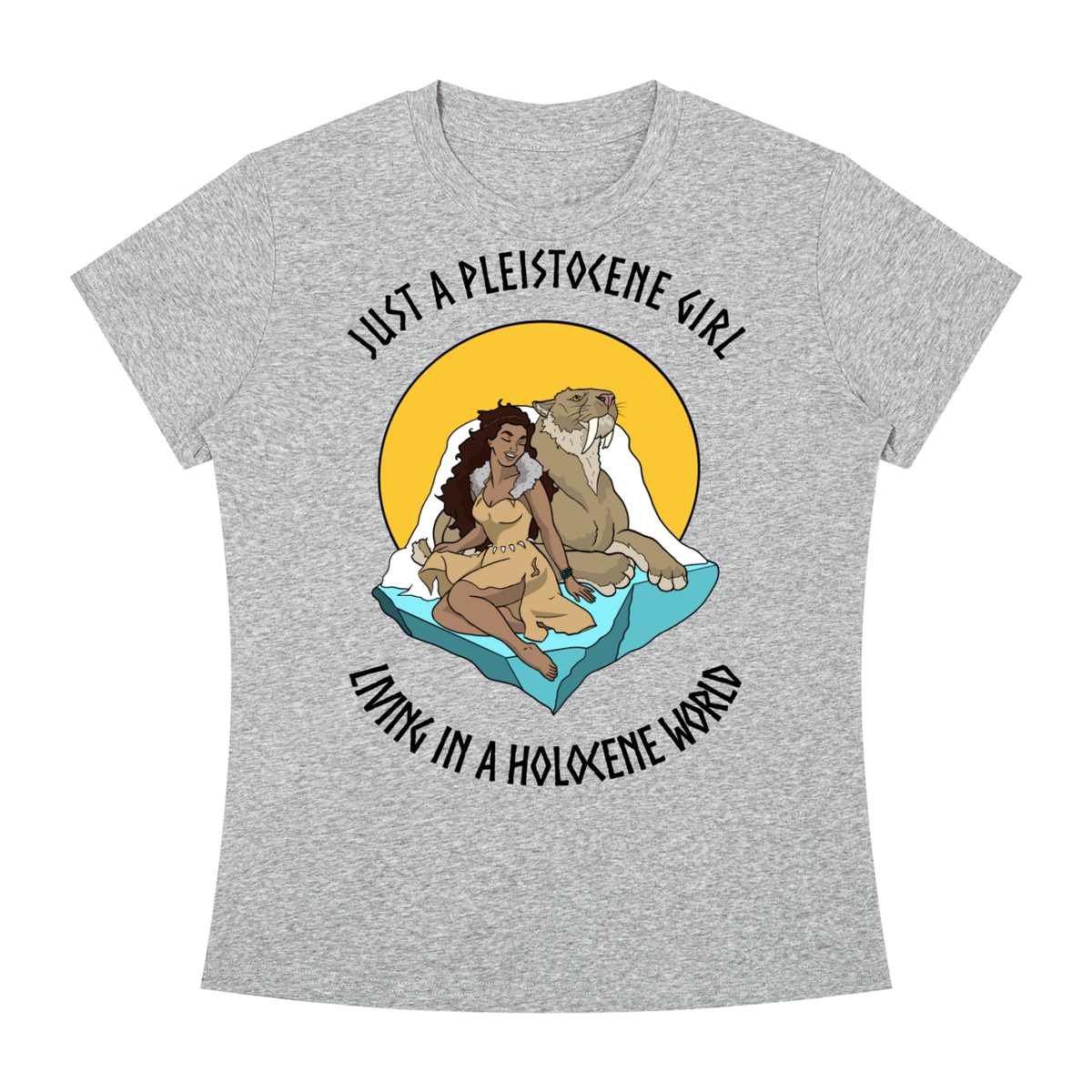 darkgreyshirt,darkgrayshirt,history,archaeology,pinup,barbie,ancient,feminism,anthropology,tshirt,womens,woman,fitted,funny,cat,front