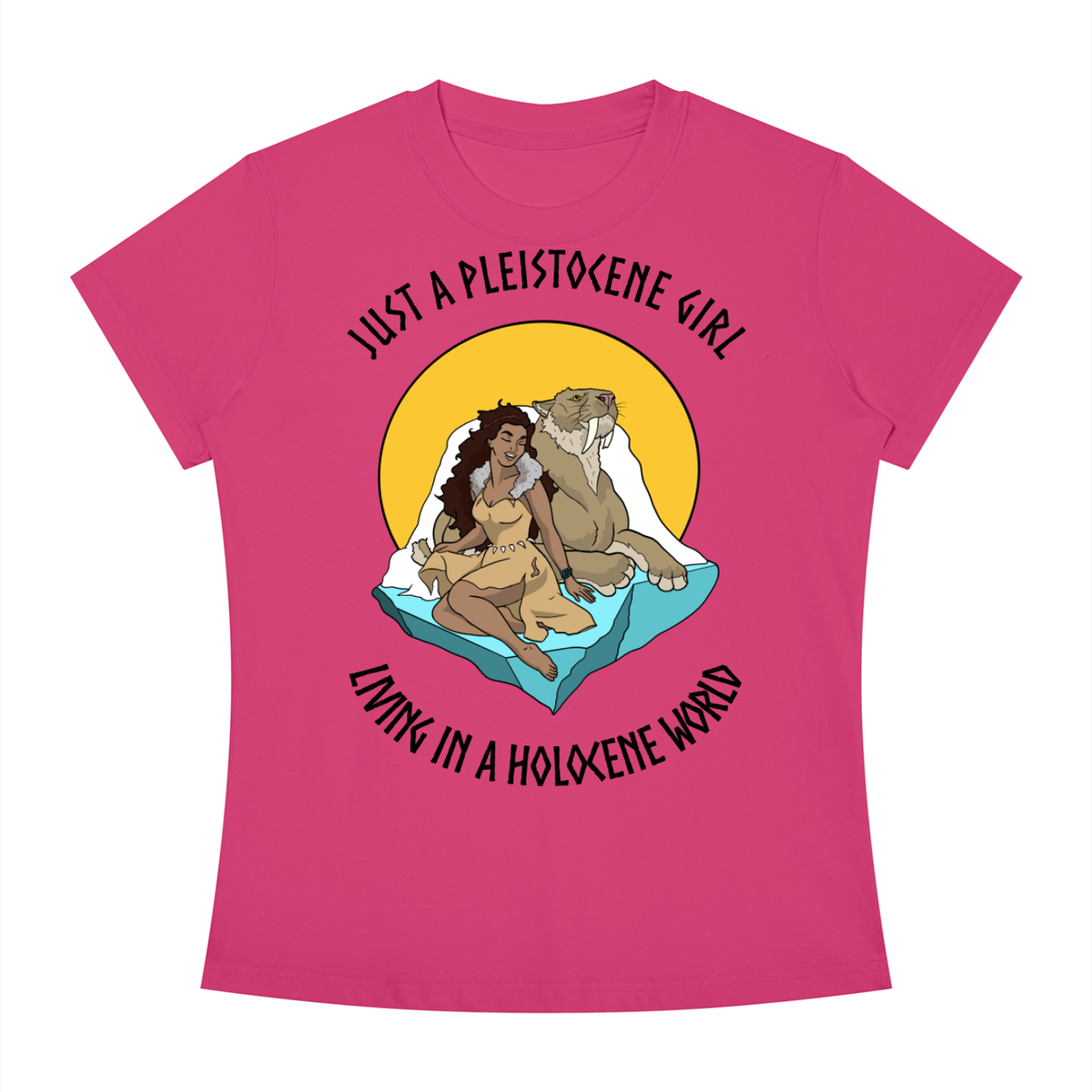 hotpinkshirt,history,archaeology,pinup,barbie,ancient,feminism,anthropology,tshirt,womens,woman,fitted,funny,cat,front