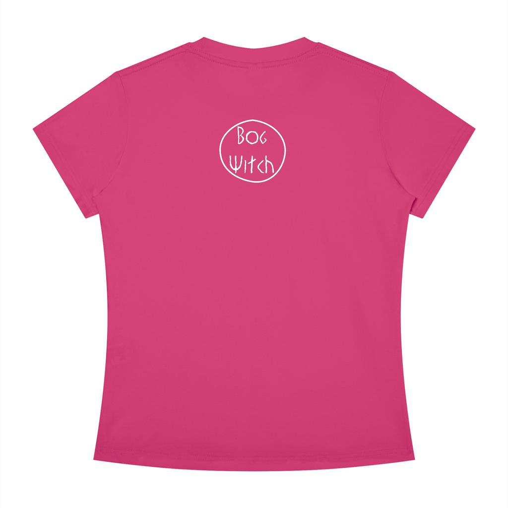 pinkshirt,witch,handdrawn,lineart,pleistocene,holocene,archaeology,history,women,feminism,tshirt,shirt,pinup,back