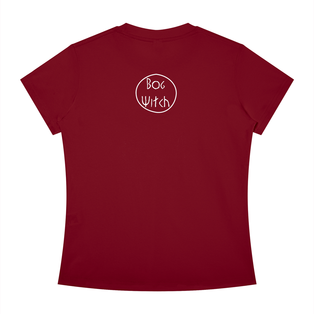 redshirt,witch,handdrawn,lineart,pleistocene,holocene,archaeology,history,women,feminism,tshirt,shirt,pinup,back